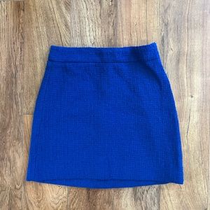 Zara Blue Tweed Mini Skirt XS